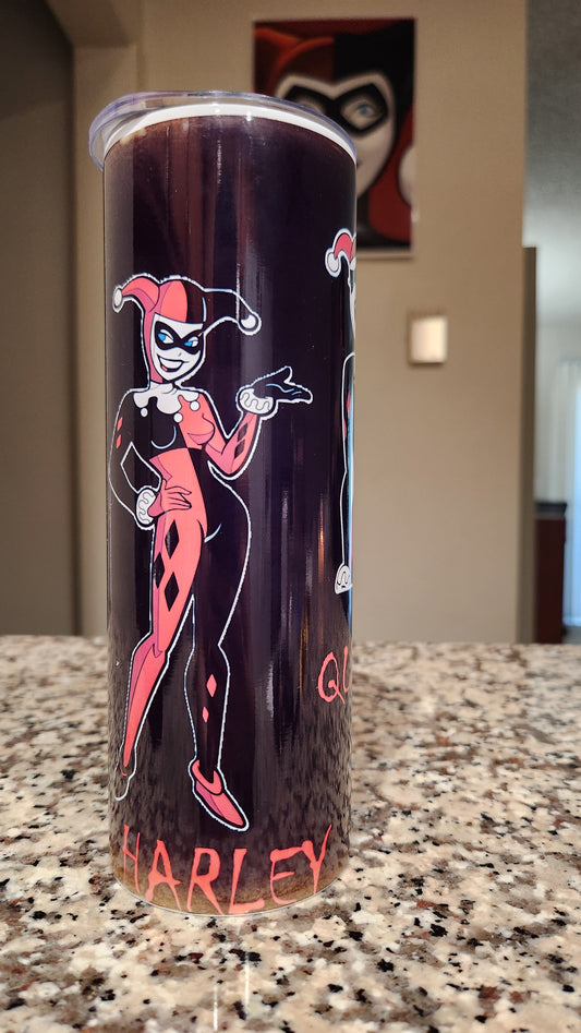 Harley Quinn 20oz Skinny Tumbler